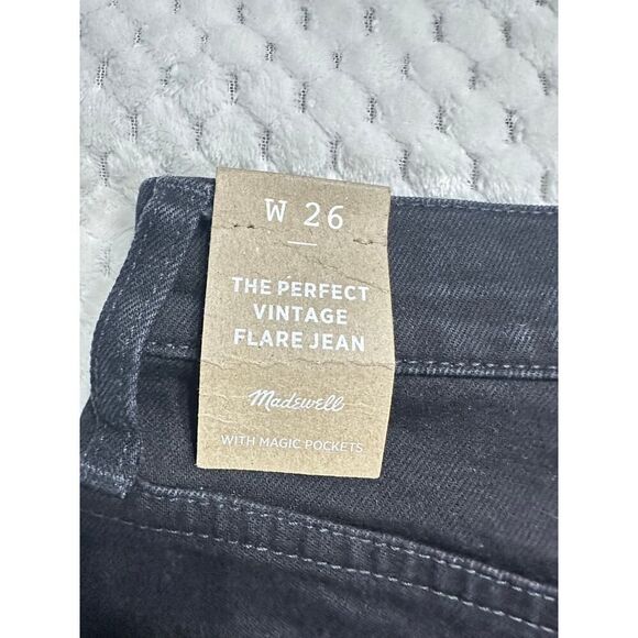 Madewell The Perfect Vintage Flare Jean Women's 26 Black High Rise NWT - Picture 6 of 14